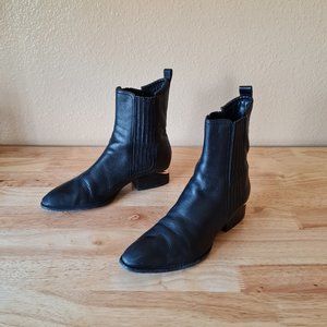 Alexander Wang Anouck Ankle Chelsea Boots Leather 39.5 Eu 9.5 US Rose Gold
